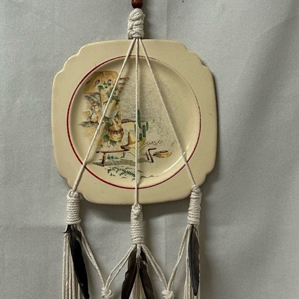 Vintage boho Hacienda Lunch Plate Century‎ Riviera Ivory Homer Laughlin 9”